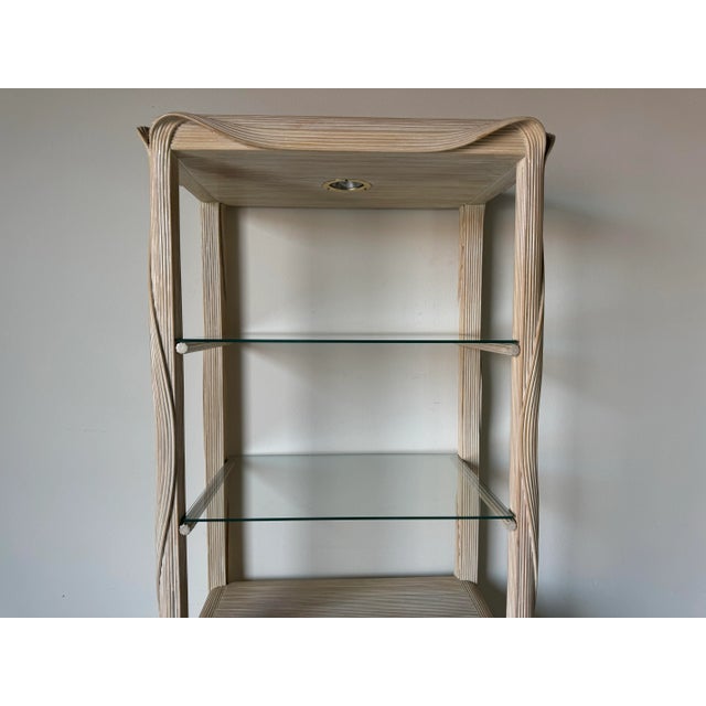 Drawing/Sketching Materials Vintage Betty Cobonpue - Style Pencil Reed Lighted Etagere/ Sold For Sale - Image 7 of 12