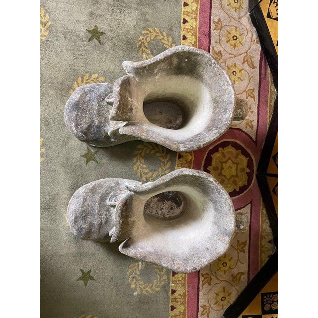 Stone Stone Planters in the shape of Shoes, Set of 2 For Sale - Image 7 of 8