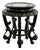 Vintage Chinese Lucky Peach Carved Round Rosewood Display Stand / Pedestal For Sale