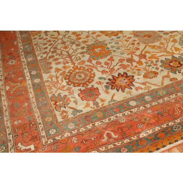 Textile Zabihi Collection Antique Turkish Oushak Rug - 9'4" x 11' For Sale - Image 7 of 12