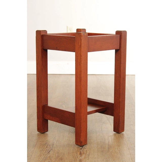 Antique L. & J.G. Stickley Mission Oak Plant Stand For Sale In Philadelphia - Image 6 of 12