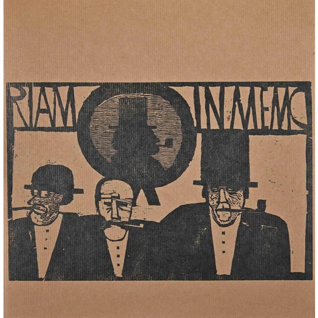 Figures is al woodcut print on paper realized by Charles Sterns in the early 20th century. Good conditions. The artwork is...