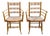 19th Century Pair of Painted Faux Bamboo Armchairs With Rush Seats For Sale