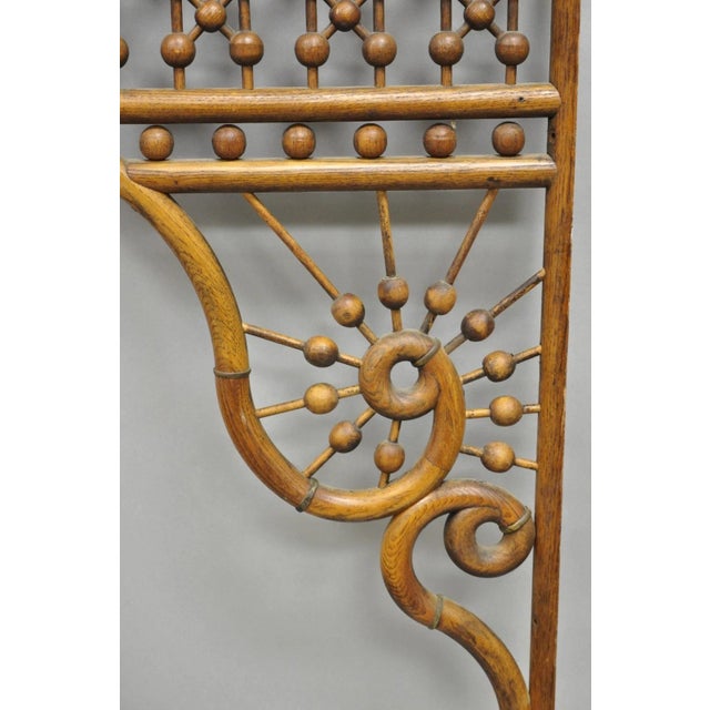 Antique Victorian Oak Stick & Ball 84" Fretwork Archway Architectural Salvage For Sale - Image 12 of 17