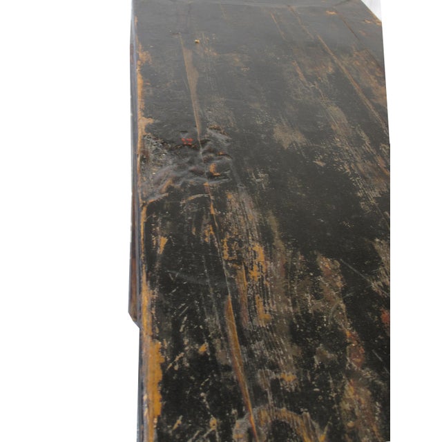 72" Long Antique Elm Console Table For Sale - Image 9 of 10