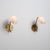 Mid-Century Modern Italian Wall Sconces in Brass and Opaline Glass, 1950s, Set of 2 For Sale - Image 3 of 9