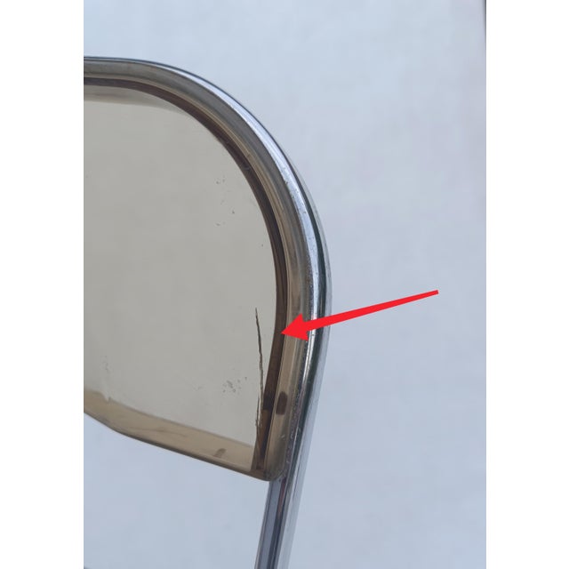 Silver Plia Folding Chair by Giancarlo Piretti for Castelli For Sale - Image 8 of 9