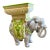 Italian Majolica Elephant Planter Stand For Sale