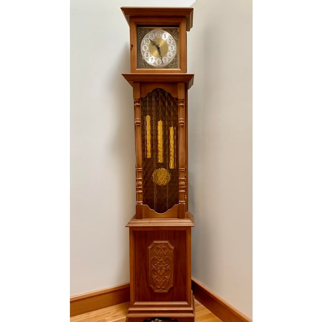 Vintage 1970s German Grandfather Clock For Sale - Image 14 of 15