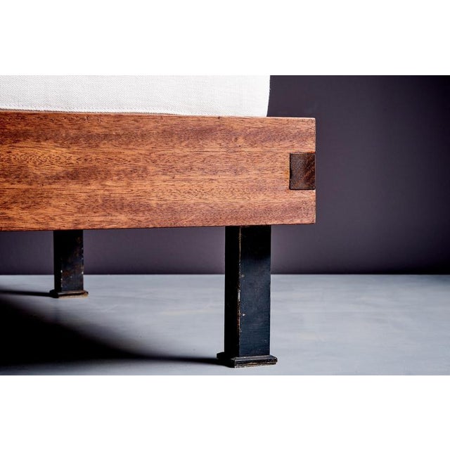 Daybed with Mahogany Frame in the style of Charlotte Perriand, France, 1950s For Sale - Image 15 of 18