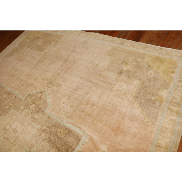 Vintage Geometric Turkish Room Size Rug For Sale In New York - Image 6 of 9