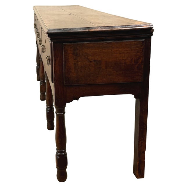 Large Early 18th Century English George I Oak Dresser Base, 1720 For Sale - Image 6 of 12