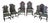 Victorian Gothic Jacobean Oak Dining Chairs, Set of 10 For Sale