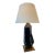 Visual Comfort. Black Faceted "Bayliss" Table Lamp With Linen Shade and Brass Base. Showroom Sample. For Sale