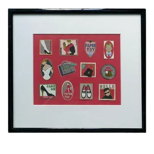 1990s "The Great Paper Toy Show" Collage by Makiko Azakami, Framed