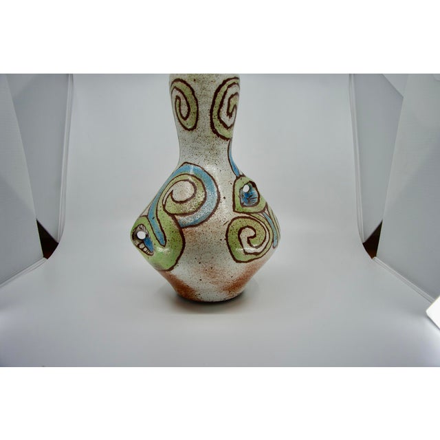 D'Accolay Ceramic Vase with Ethnic Decoration, 1960 For Sale - Image 6 of 9
