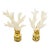 1970s Coastal Sea Coral Branches Lamp Finials Pair For Sale