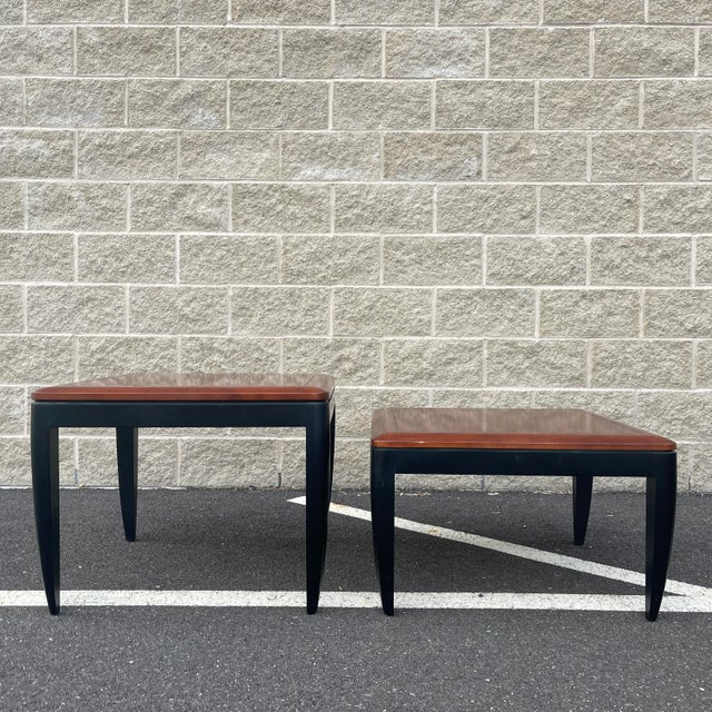 2000 - 2009 21st Century David Edward Modern Ebonized & Cherry Side Tables - 2 Pieces For Sale - Image 5 of 13
