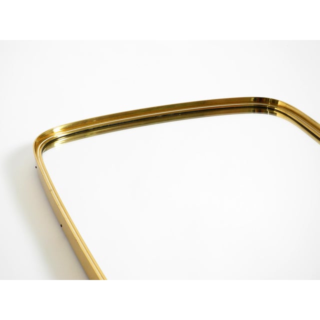 Wood Mid-Century Modern Wall Mirrors with Brass Frames from Münchener Zierspiegel, 1950s, Set of 2 For Sale - Image 7 of 18