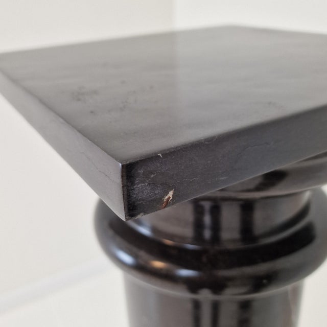 Black Pedestals in Belgian Hardstone, Set of 2 For Sale - Image 16 of 18
