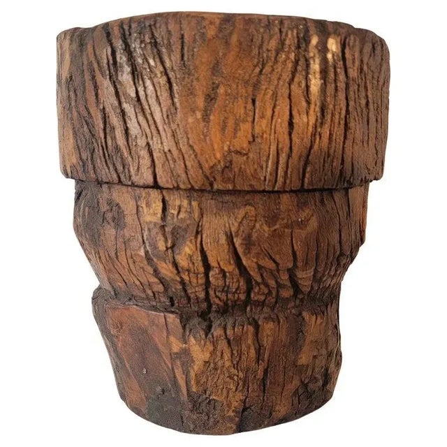 American 19thc Burl Wood Bucket / Container For Sale - Image 3 of 7