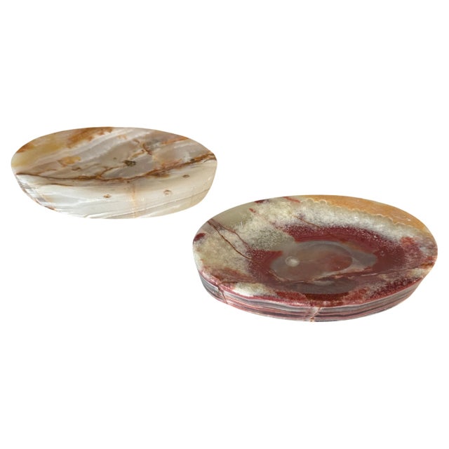 Ashtrays in Onyx and Oval Shape, Italy, 1960s, Set of 2 For Sale - Image 3 of 10