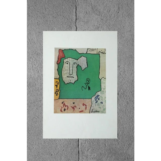 Gaston Chaissac, Composition with Face, 1960s, Lithograph, Framed For Sale - Image 6 of 6