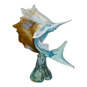 Murano Style Vintage Swordfish Sculpture