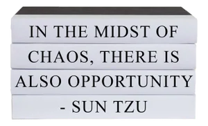 Decorative Books - Quote Book Stack - "There Is Opportunity"