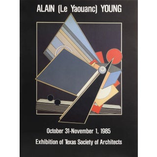 Alain Le Yaouanc Exhibition of Texas Society of Architects Lithograph For Sale