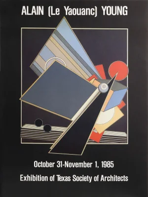 Alain Le Yaouanc Exhibition of Texas Society of Architects Lithograph