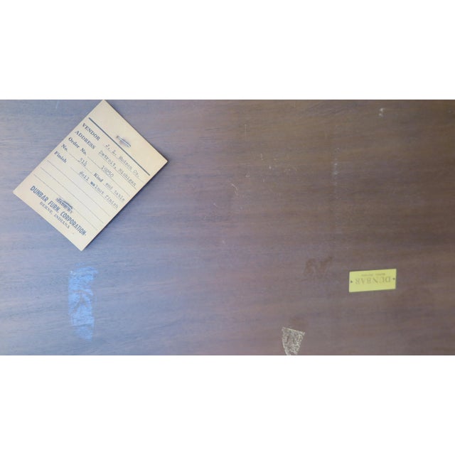 1960s Dunbar Walnut & Brass Cocktail Table For Sale - Image 11 of 12