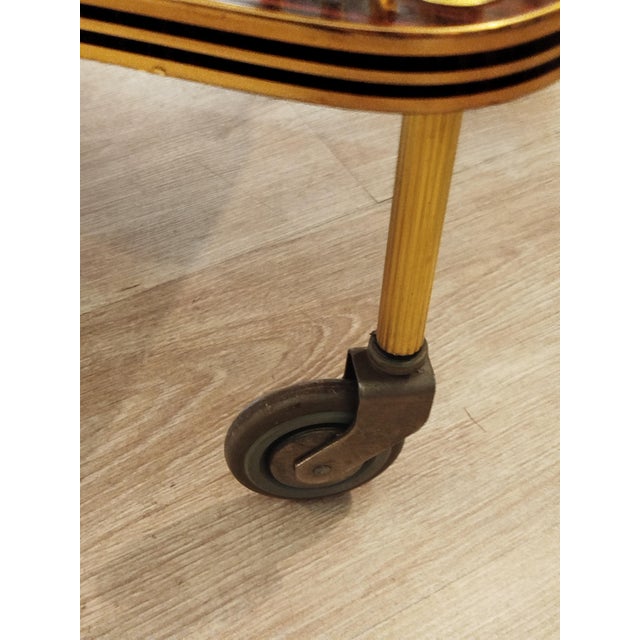 Brown Auxiliary Bar Trolley, Spain, 1960s For Sale - Image 8 of 10
