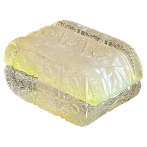 Butter Dish in Beveled Glass, France, 1970s