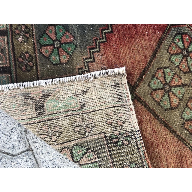 1960s Handmade Area Rug For Sale - Image 5 of 6