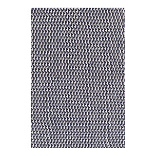 Dash & Albert by Annie Selke Two-Tone Rope Navy/Ivory Indoor/Outdoor Rug, 7' 6" x 9' 6" For Sale