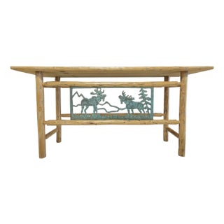 John B. Mortensen Western Console/Sofa Table, Moose For Sale