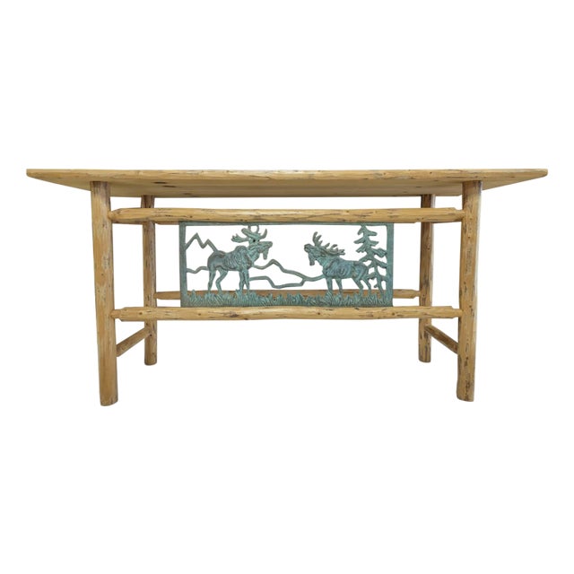John B. Mortensen Western Console/Sofa Table, Moose For Sale