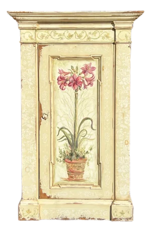 Hand Painted Habersham Style Pine Pantry Cupboard