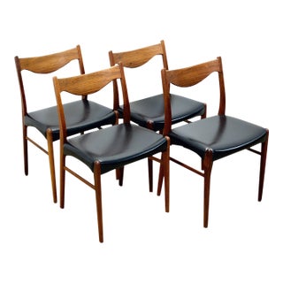 Glyngøre Stolefabrik Set of 4 Rosewood Model No. Gs60 Dining Chairs Designed by Arne Wahl Iversen For Sale