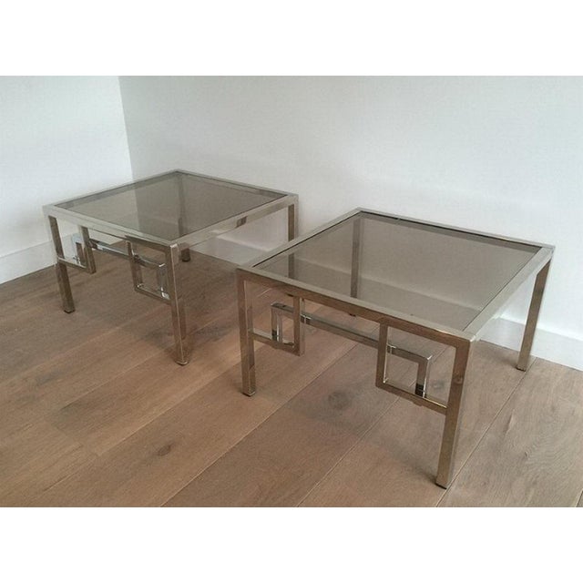 Design Chrome Side Tables, circa 1970 - A Pair For Sale - Image 9 of 10