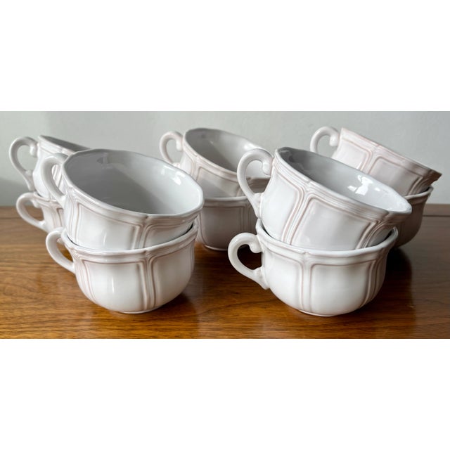 French Motton Gien Faience-8 Place Settings + Serving-106 Pieces For Sale - Image 10 of 12