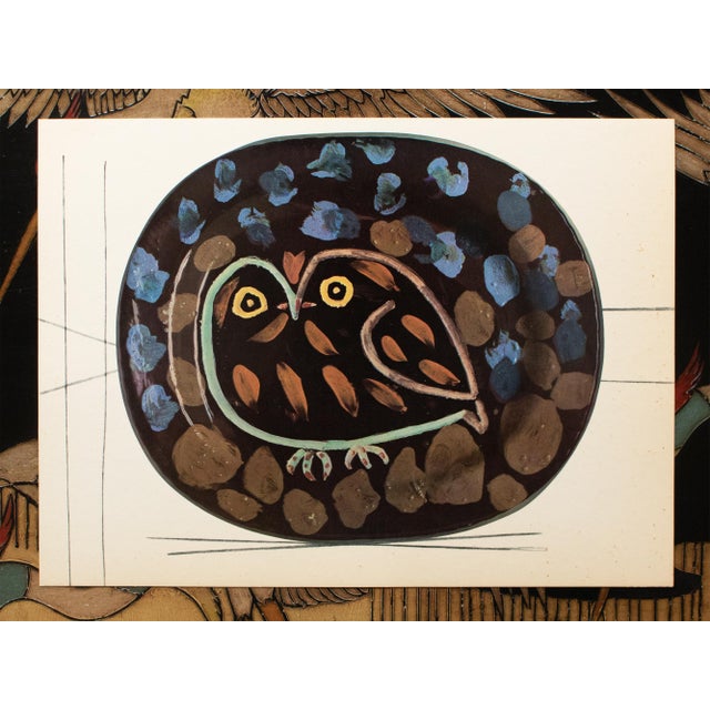 Brown 1955 Set of 9 Vintage Prints of Picasso's Ceramic Platters For Sale - Image 8 of 12