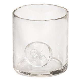 Monogram Glass Votive Small, Clear For Sale