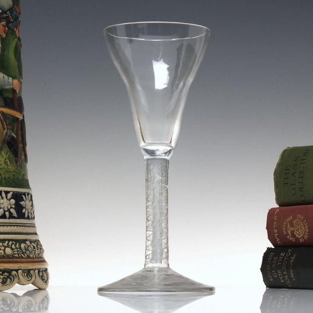 Ron & Mary Thomas Double Series Air Twist Wine with Pan Top Bowl, 1750s For Sale - Image 5 of 5