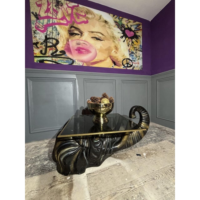 Elephant Head Coffee Table For Sale - Image 5 of 6