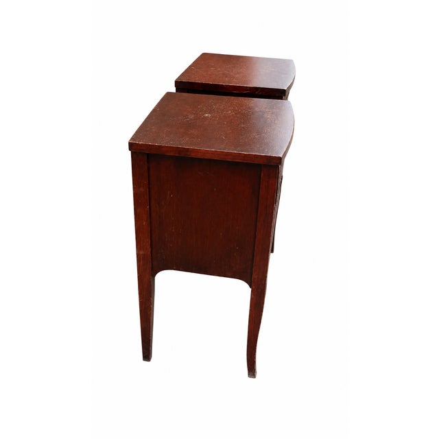 Vintage Wooden Nightstands – Matching Pair For Sale - Image 4 of 6