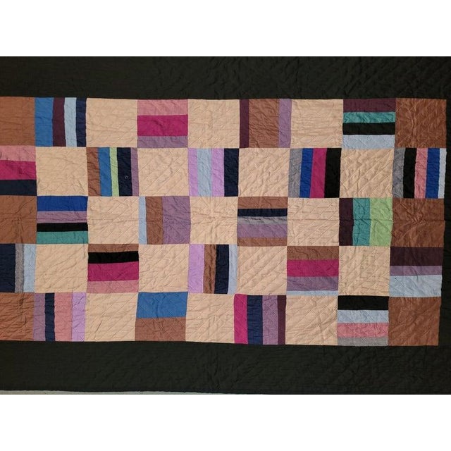 Amish Roman Stripes Contained Bars Quilt For Sale - Image 4 of 7