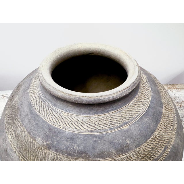 Rustic Vintage Hand-Formed Clay Water Pot For Sale - Image 3 of 5