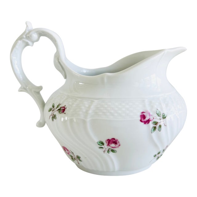 1735 Italian Ginori Roselline Tea Milk Jug Creamer, Vecchio Ginori Shape For Sale